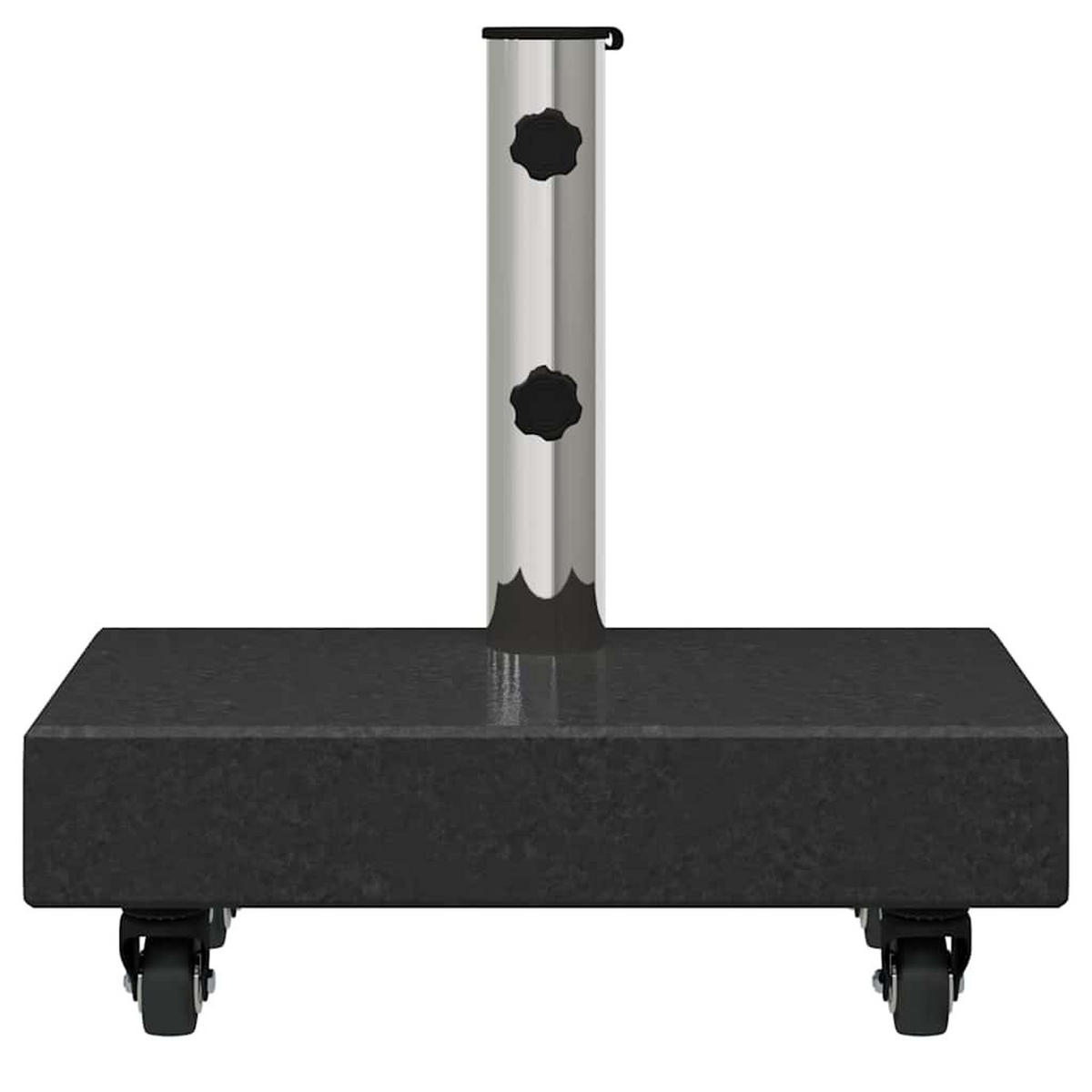 SONNENSCHIRMSTÄNDER Schwarz 45/25/45 Cm Granit - Schwarz, Stein (25/45cm) - vidaXL