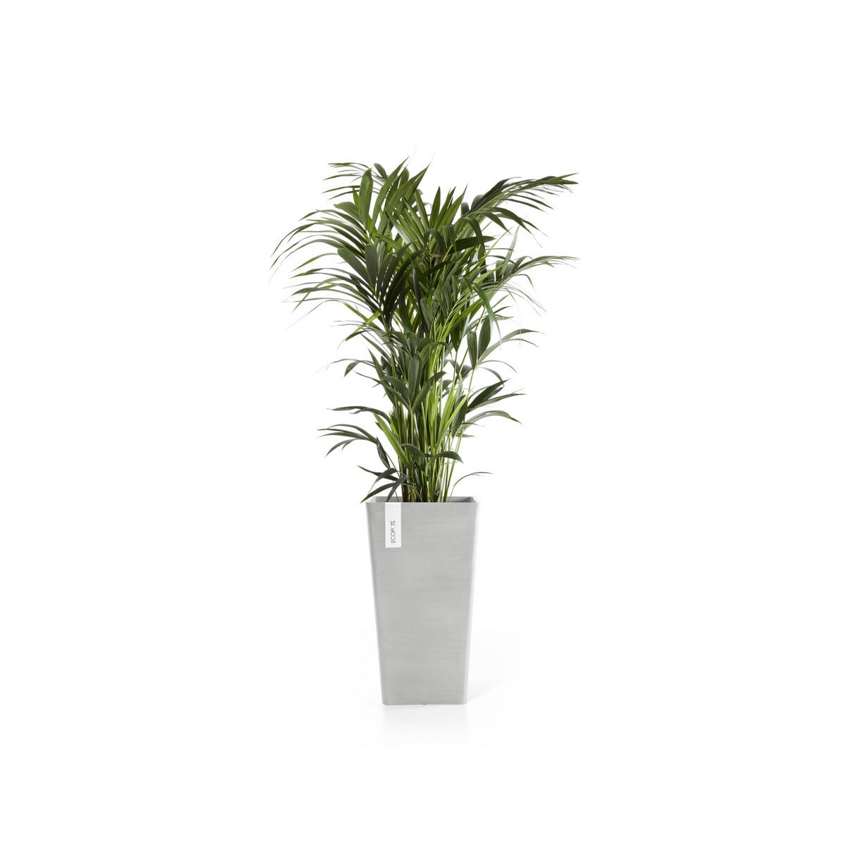 BLUMENTOPF Rotterdam Mid High 31/31/56,5 cm Hellgrau - Hellgrau, Kunststoff (31/56.5cm) - Ecopots