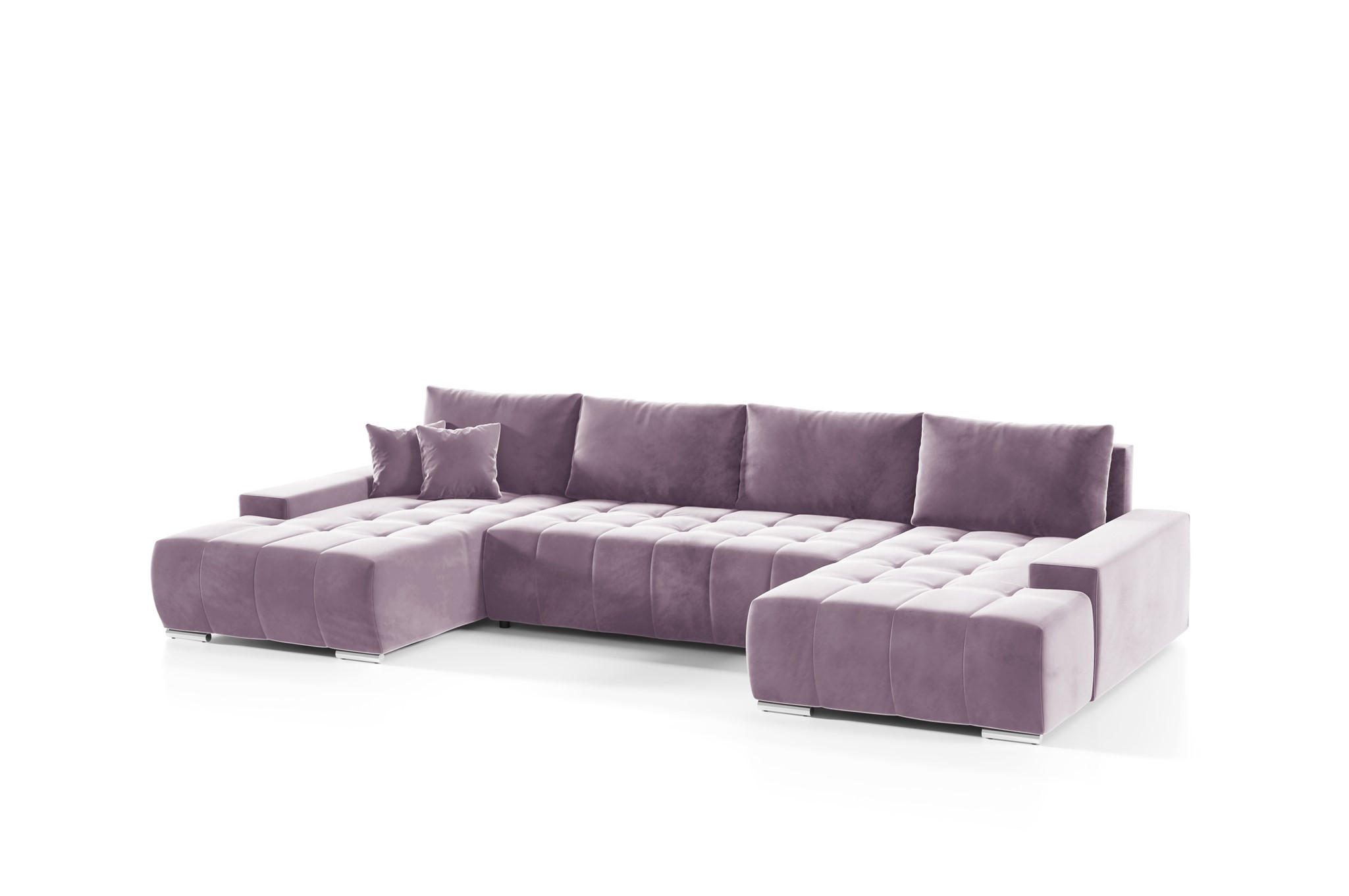 WOHNLANDSCHAFT Vogar In Monolith - Violett, Holzwerkstoff/Textil (350/85/185cm) - Fun Möbel