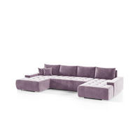 WOHNLANDSCHAFT Vogar In Monolith - Violett, Holzwerkstoff/Textil (350/85/185cm) - Fun Möbel