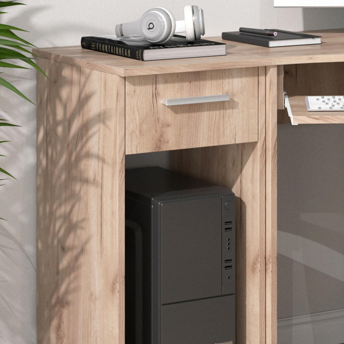 PC-SCHRANK Odin Sonoma 35.1 x 45 cm - Sonoma Eiche, Holzwerkstoff (45/35.1/77cm) - Vicco