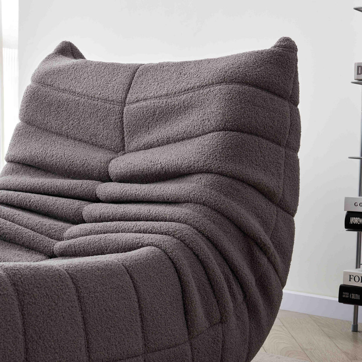SEDACÍ VAK v šedé barvě, relaxační křeslo do interiéru s vysoce elastickou pěnou, snadno přemístitelné - šedá, textil (85/79/110cm) - STILVORA