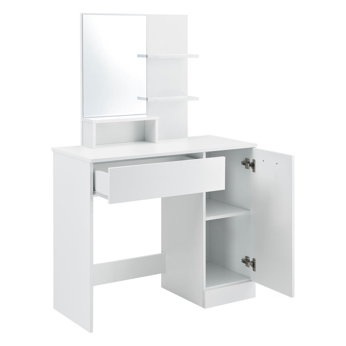 SCHMINKTISCH Krugersdorp - Weiß, Holzwerkstoff (90/138/38cm) - [en.casa]