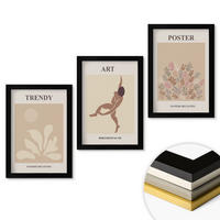 WANDBILDER 3er-Set - 20x30 cm Schwarzer Rahmen - Matisses abstrakte Formen - Schwarz, Kunststoff (20/30cm) - ArtPrintCave