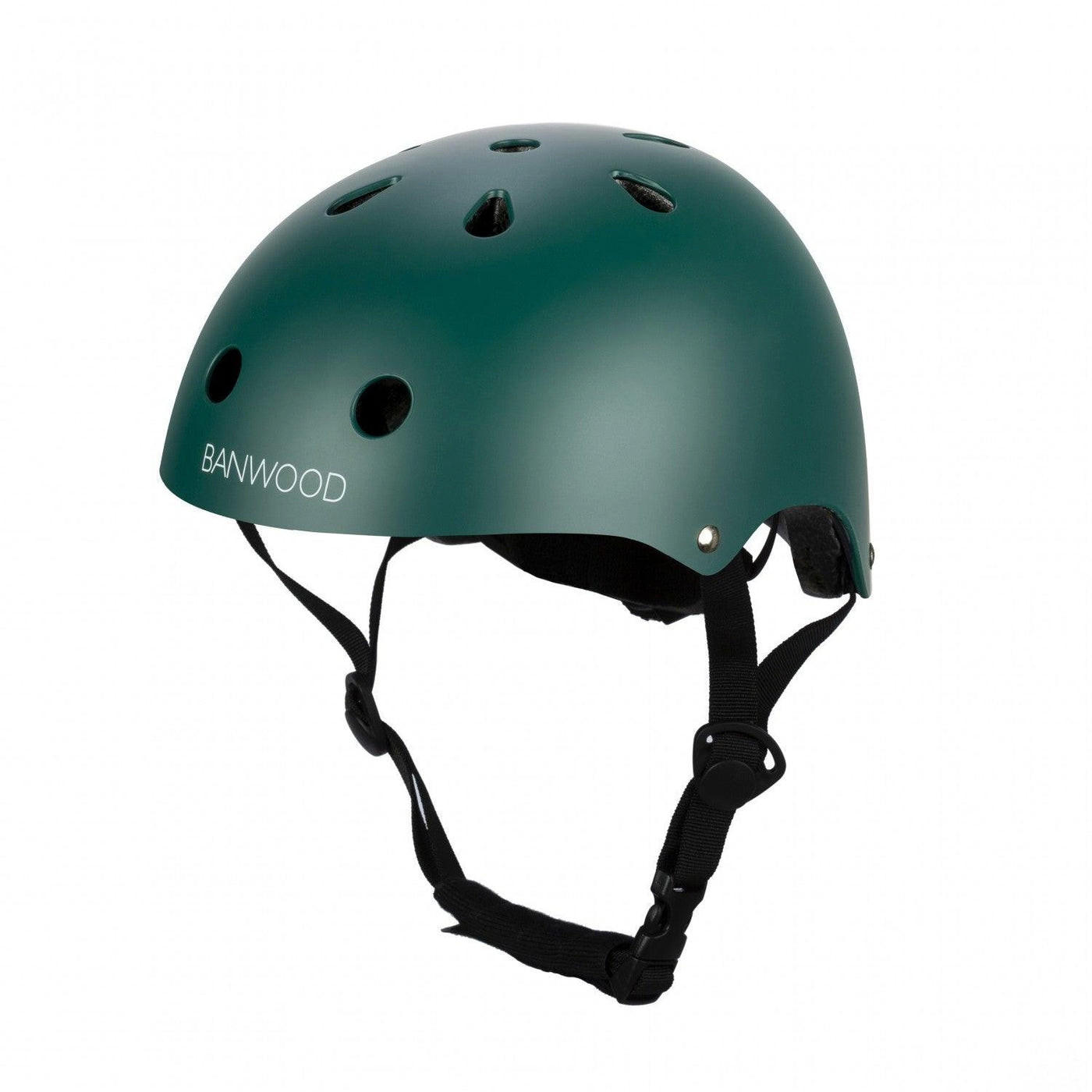 FAHRRADHELM für Kinder 3-7 Jahre, Dunkelgrün - Dunkelgrün, Kunststoff (21/24cm) - Banwood