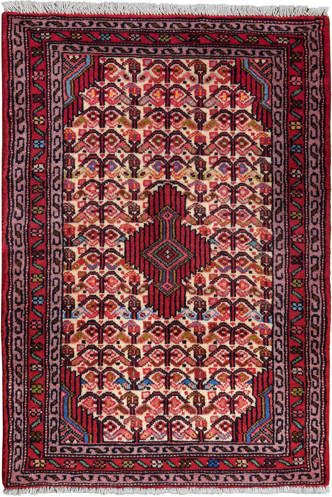 TEPPICH Assadabad Mehrfarbig 99/67 cm Schurwolle - Multicolor, Textil (67/99cm) - Looma