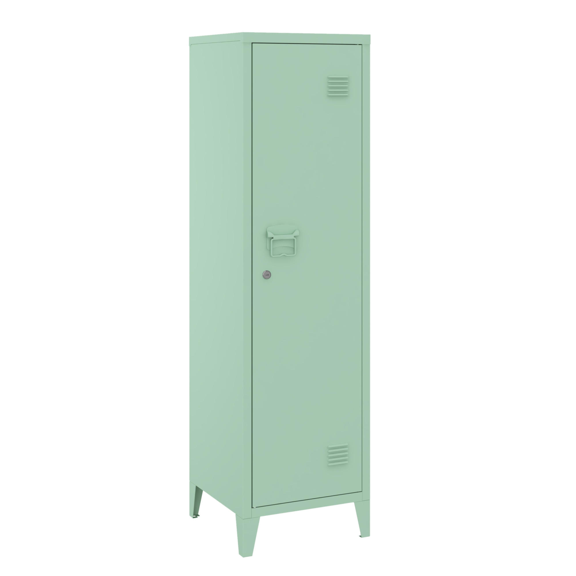 EINZELSPIND Kurikka - Pastellgrün, Metall (38/137/38cm) - [en.casa]