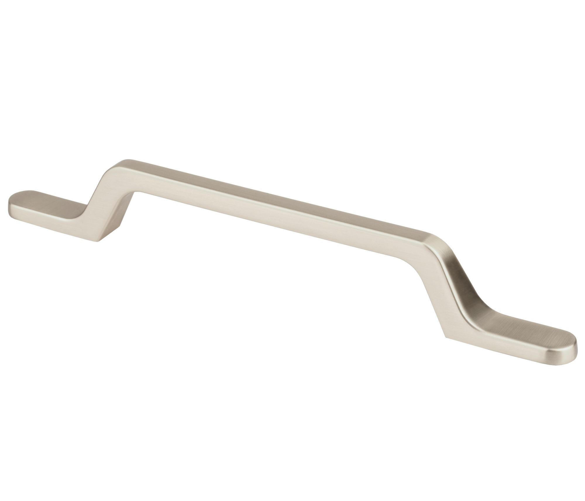 MÖBELGRIFF BA 192mm Edelstahloptik lange schmale Füßchen modern mit 2 Schrauben - Silberfarben, Metall (0.7/2.7/25.8cm) - Livingpoint24
