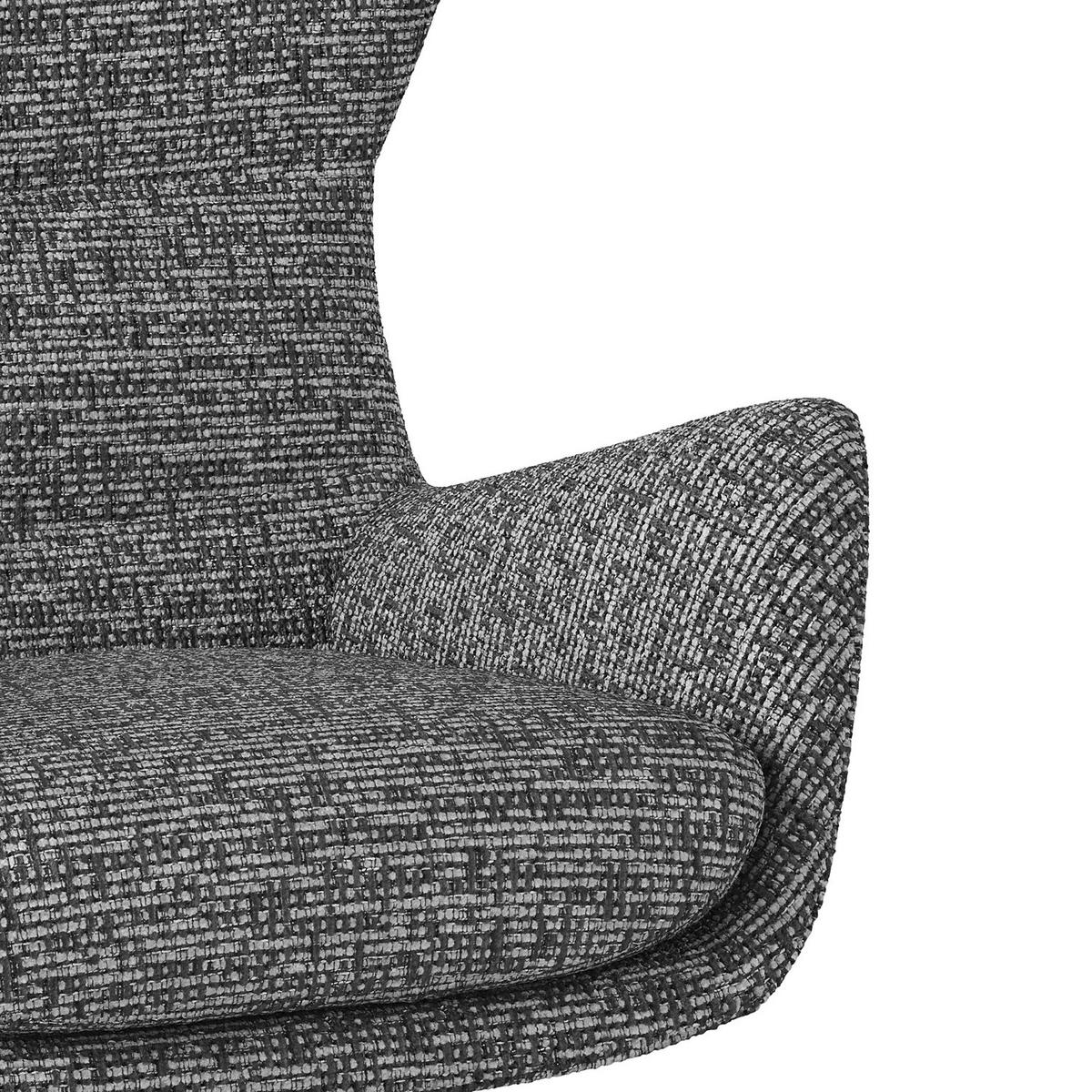 SESSEL mit Kreuzfuß - Chromfarben/Silberfarben, Textil/Metall (84/99/96cm) - home24