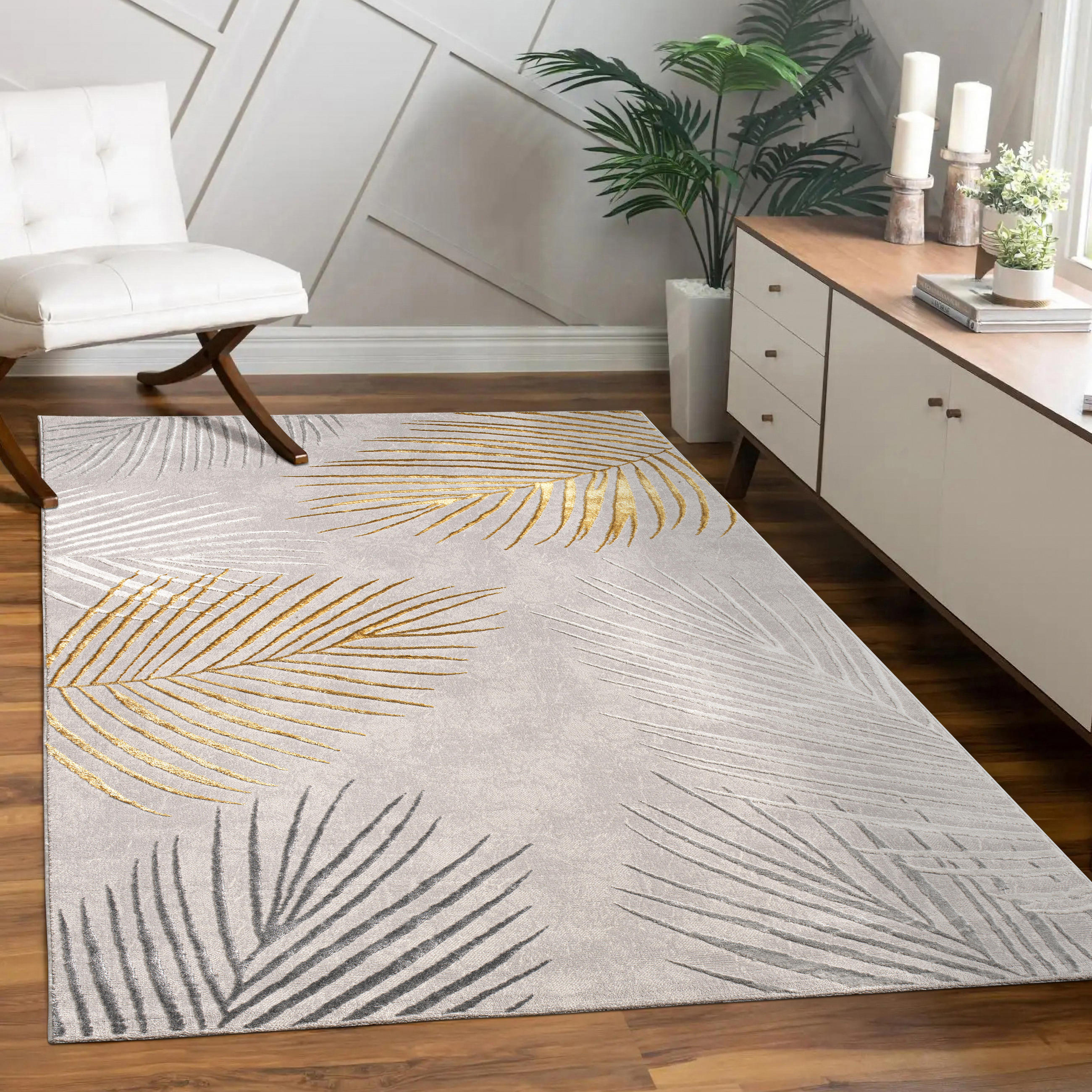 KURZFLORTEPPICH 80/150 cm Tuana 218 - Goldfarben, Textil (80/150cm) - Paco Home