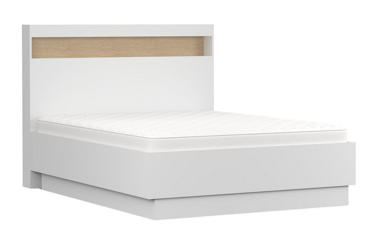 BETT SAVI 160/200 cm in Weiß - Weiß, Holzwerkstoff (160/200cm) - Deine Möbel 24