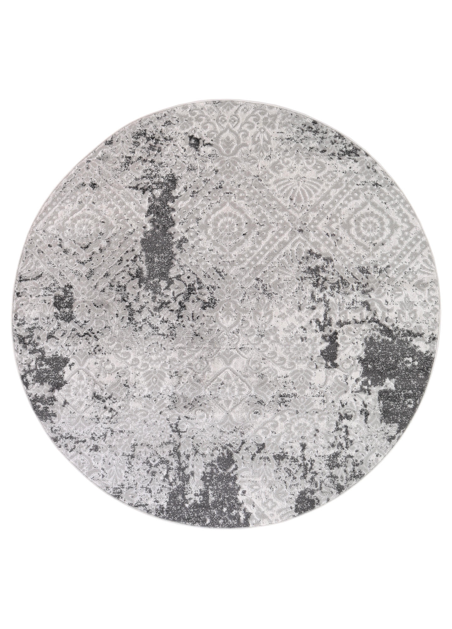 TEPPICH SKY Hellgrau 100/100 cm - Hellgrau, Textil (100/100cm) - Tapiso