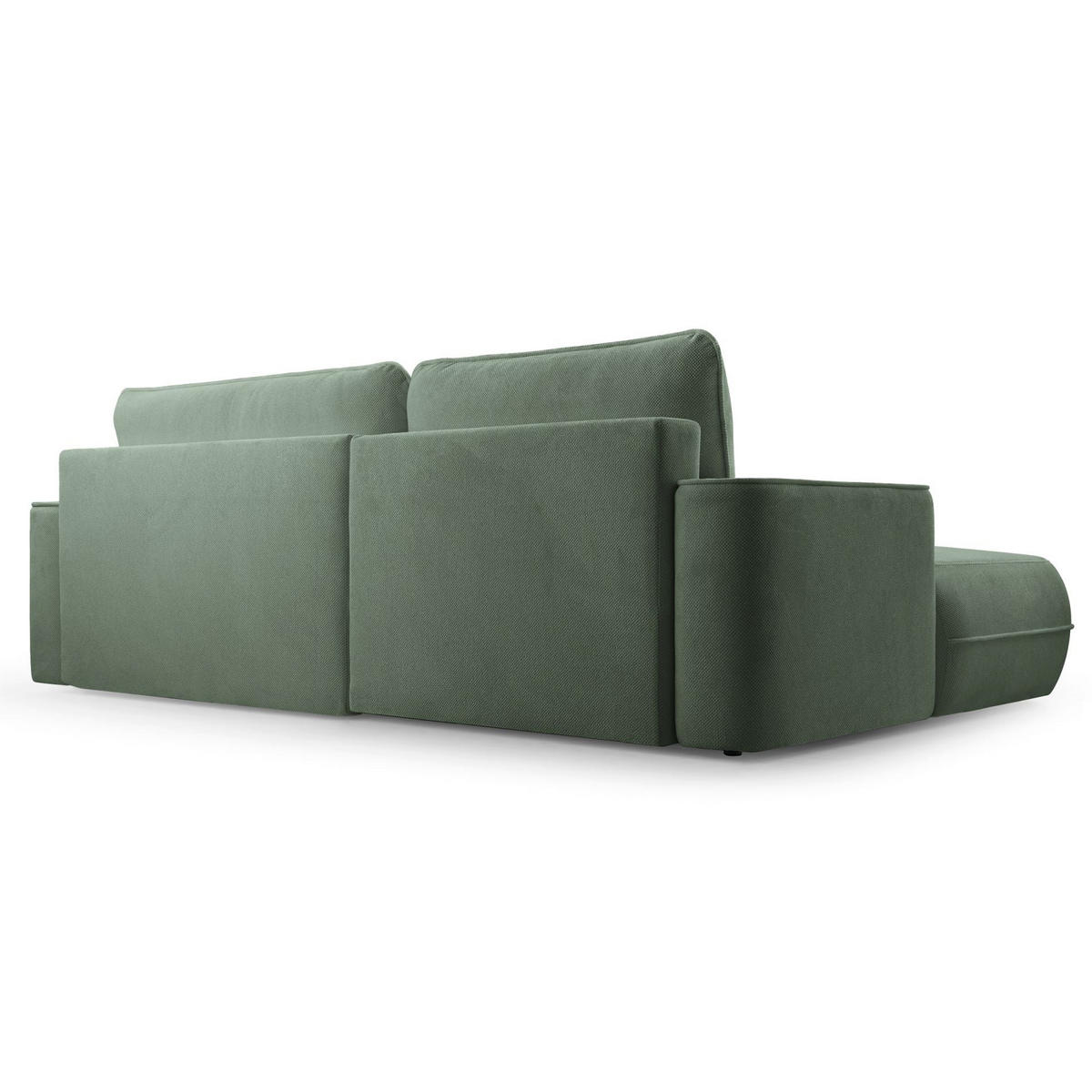 ECKSOFA Fuerro Salbeigrün Strukturstoff - Schwarz/Hellgrün, Kunststoff/Textil (168/260cm) - Selsey