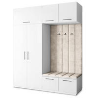 GARDEROBENSCHRANK REMA 200/240/60 cm Modern Weiß - Weiß, Holzwerkstoff (200/240/60cm) - MASSENO