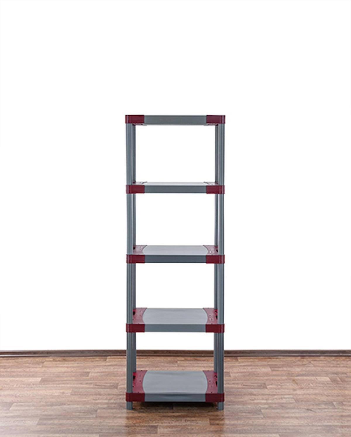 KUNSTSTOFFREGAL BIG GREY BEAR Tall 180x60x46cm Fachlast 160kg Grau-Rot - Rot, Kunststoff (60/180/46cm) - PROREGAL