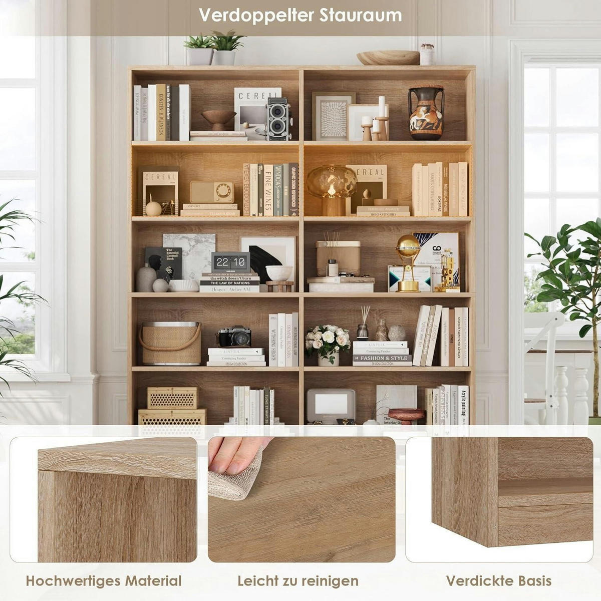 BÜCHERREGAL 120 x 30 x 188,7 cm Eiche - Braun, Holzwerkstoff (120/188.7/30cm)