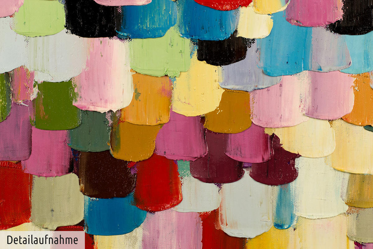 ÖLGEMÄLDE 80/80 cm - Multicolor, Holz/Textil (80/80cm) - KUNSTLOFT