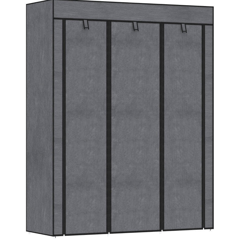 Okmyhome Kleiderschrank Dunkelgrau 43x162.5x125 cm