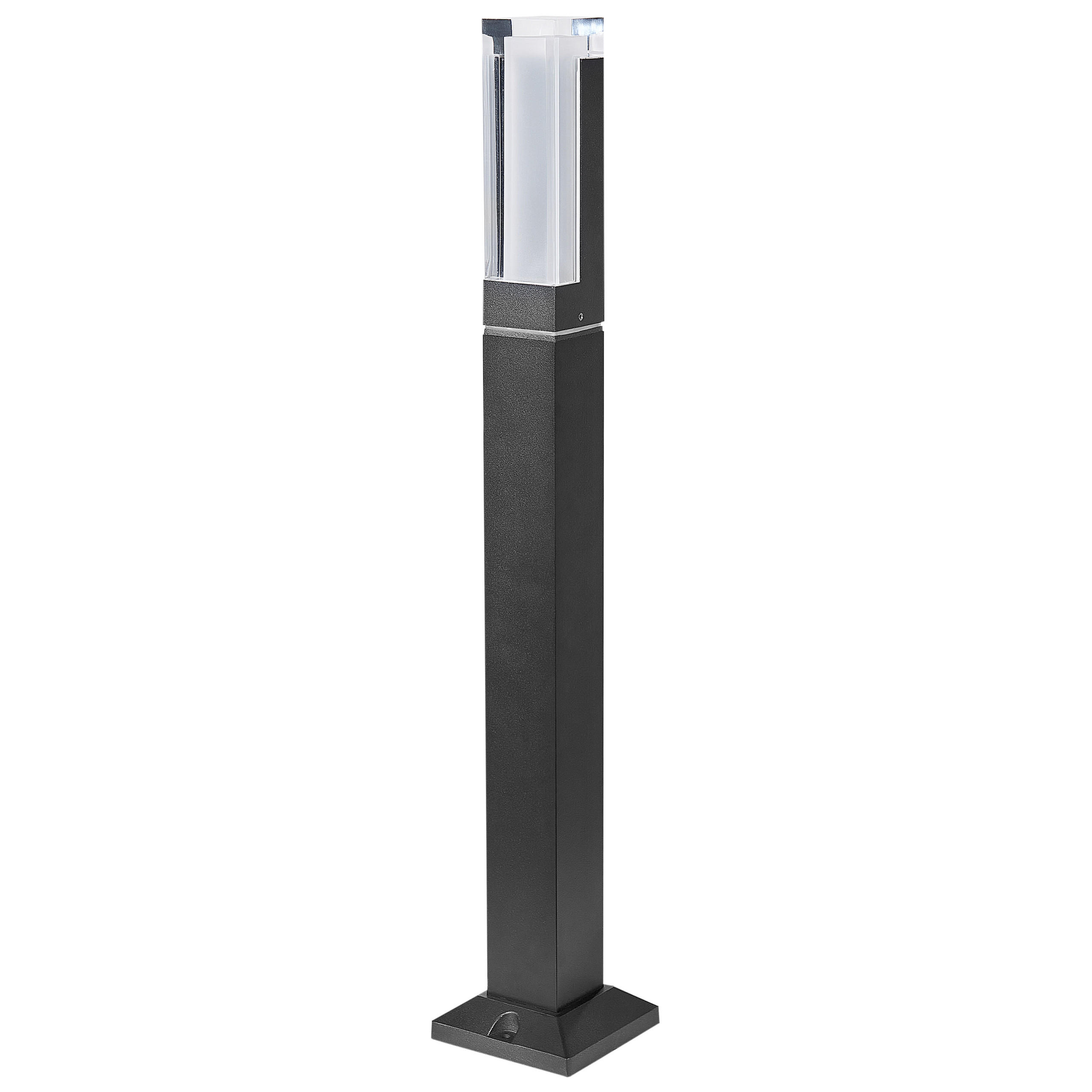 LAMPĂ TIP STÂLP LED neagră Awuna - negru, metal (10/10/60cm) - Beliani