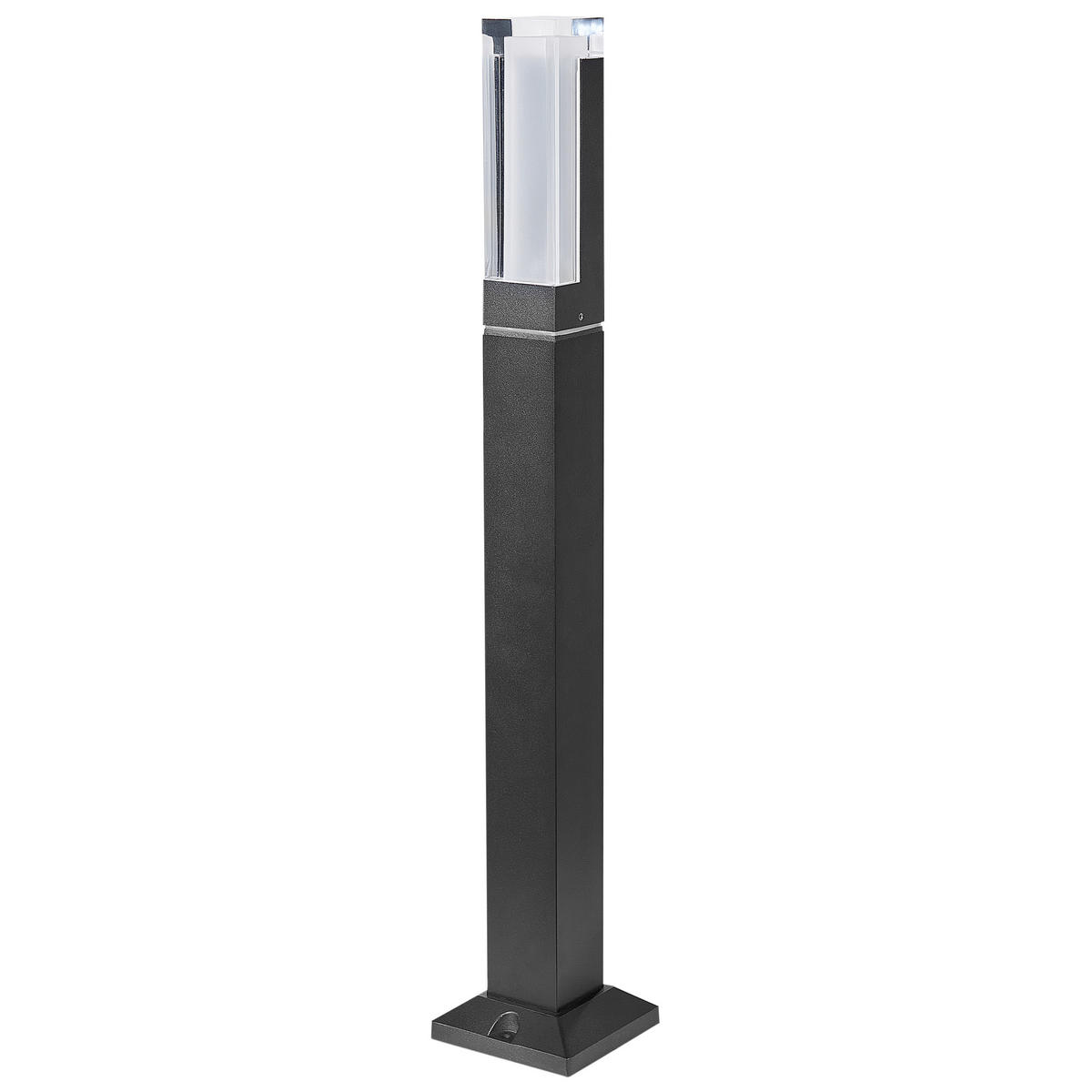 LED-POLLERLEUCHTE Schwarz Awuna - Schwarz, Metall (10/10/60cm) - Beliani