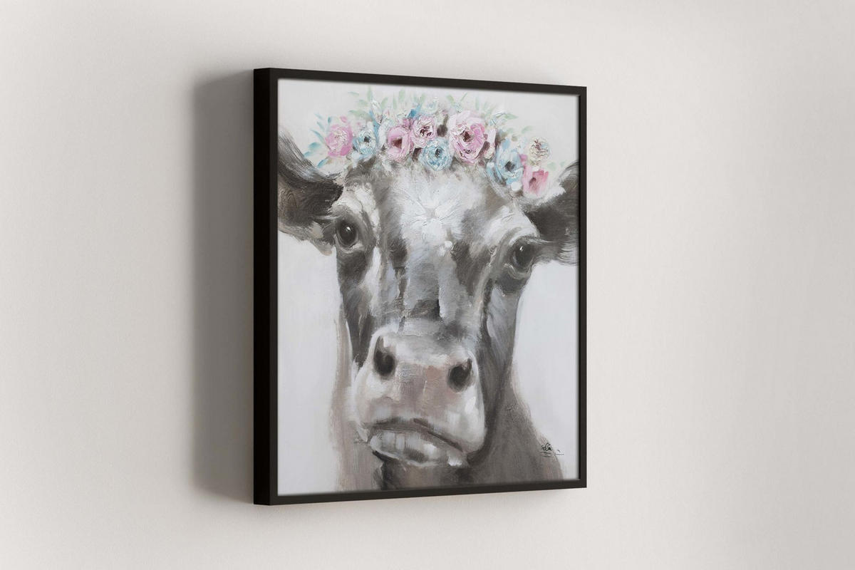 ÖLGEMÄLDE 80/80 cm - Braun, Holz/Textil (1.4/80cm) - KUNSTLOFT