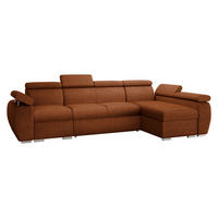 ECKSOFA Boston LCP, Seite: Rechts 1P(65)+2R+LCP - Silberfarben/Bronzefarben, Holz/Textil (320/170cm) - MIRJAN24