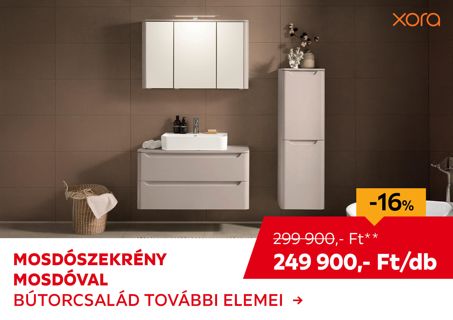 MOSDÓSZEKRÉNY MOSDÓVAL Kiemelt termék 299900 Ft.- helyett 249900 Ft.-