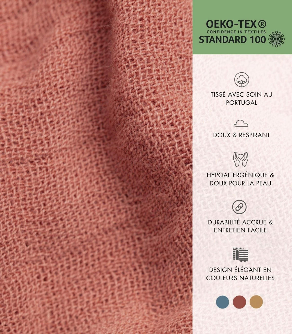TAGESDECKE JUICY, 260x240cm, Baumwolle, Koralle - Koralle, Textil (260/240cm) - SOWL