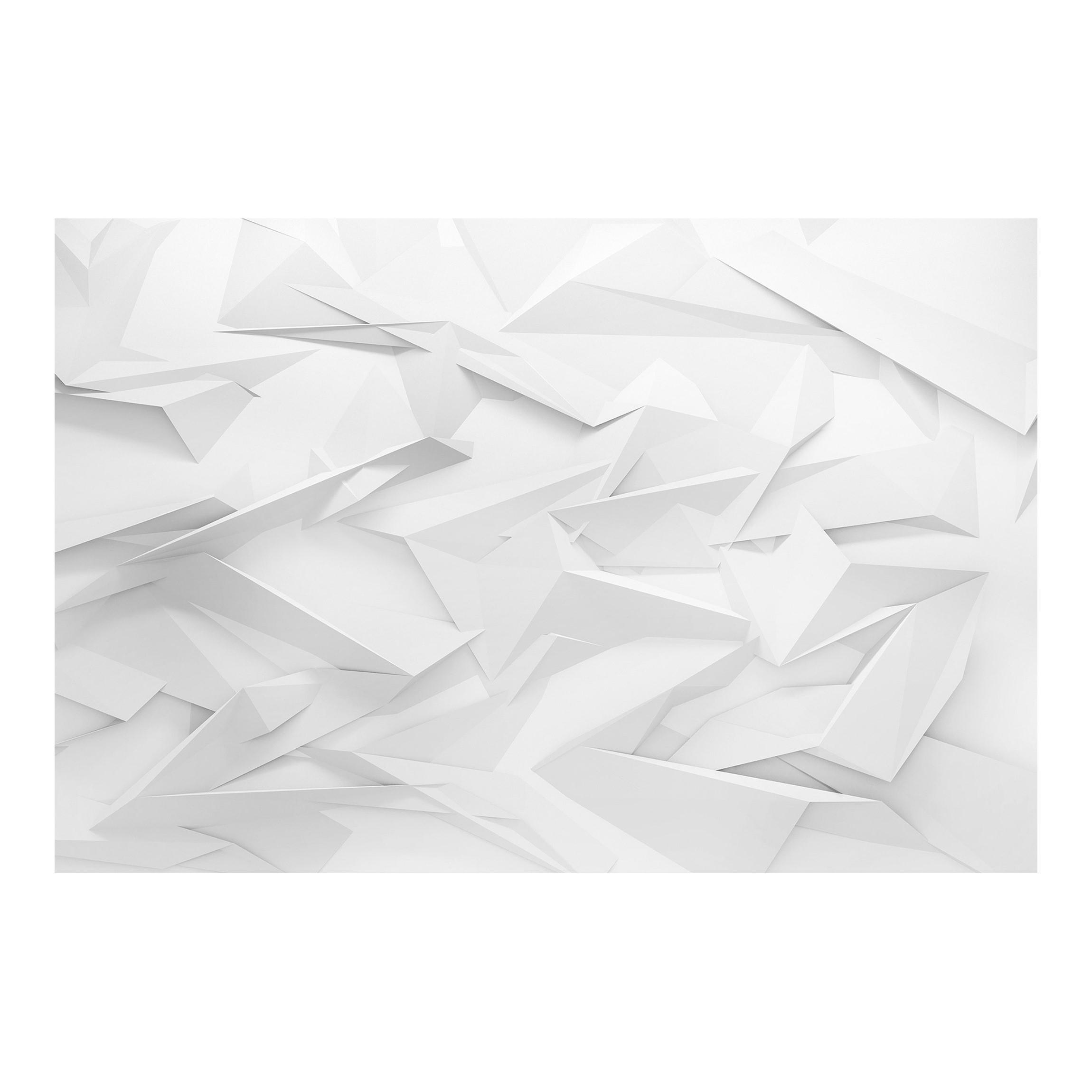 FOTOTAPETE Abstrakte 3D Optik 384/255 cm - Weiß, Papier (384/255cm) - Bilderwelten