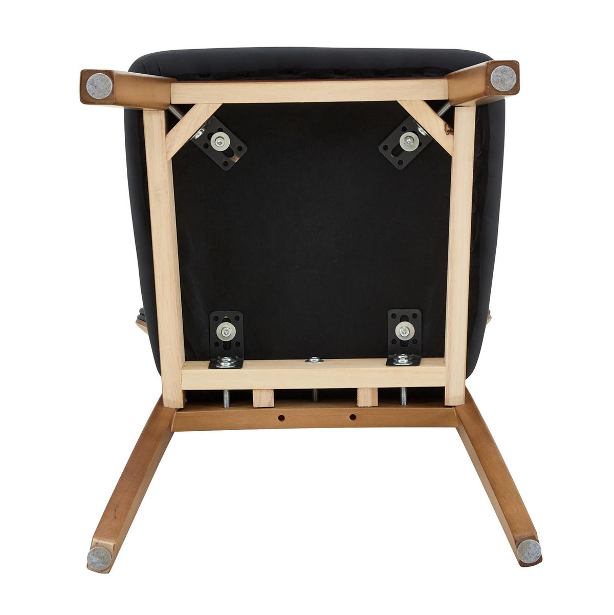 ESSZIMMERSTUHL 2er-Set mit Schmetterlingslehne Holz Schwarz - Schwarz, Holz (43/87.5/51cm) - Meubliv