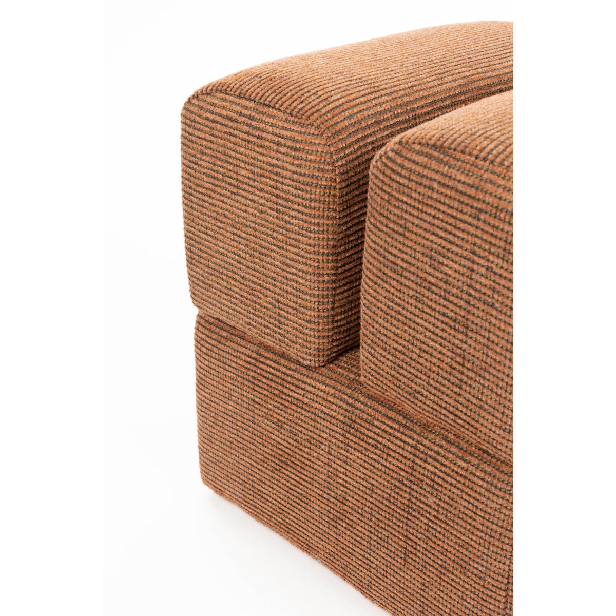 SITZHOCKER Staple Pouf/ Orange - Terracotta/Orange, Kunststoff (40/45/40cm) - Housecraft Living