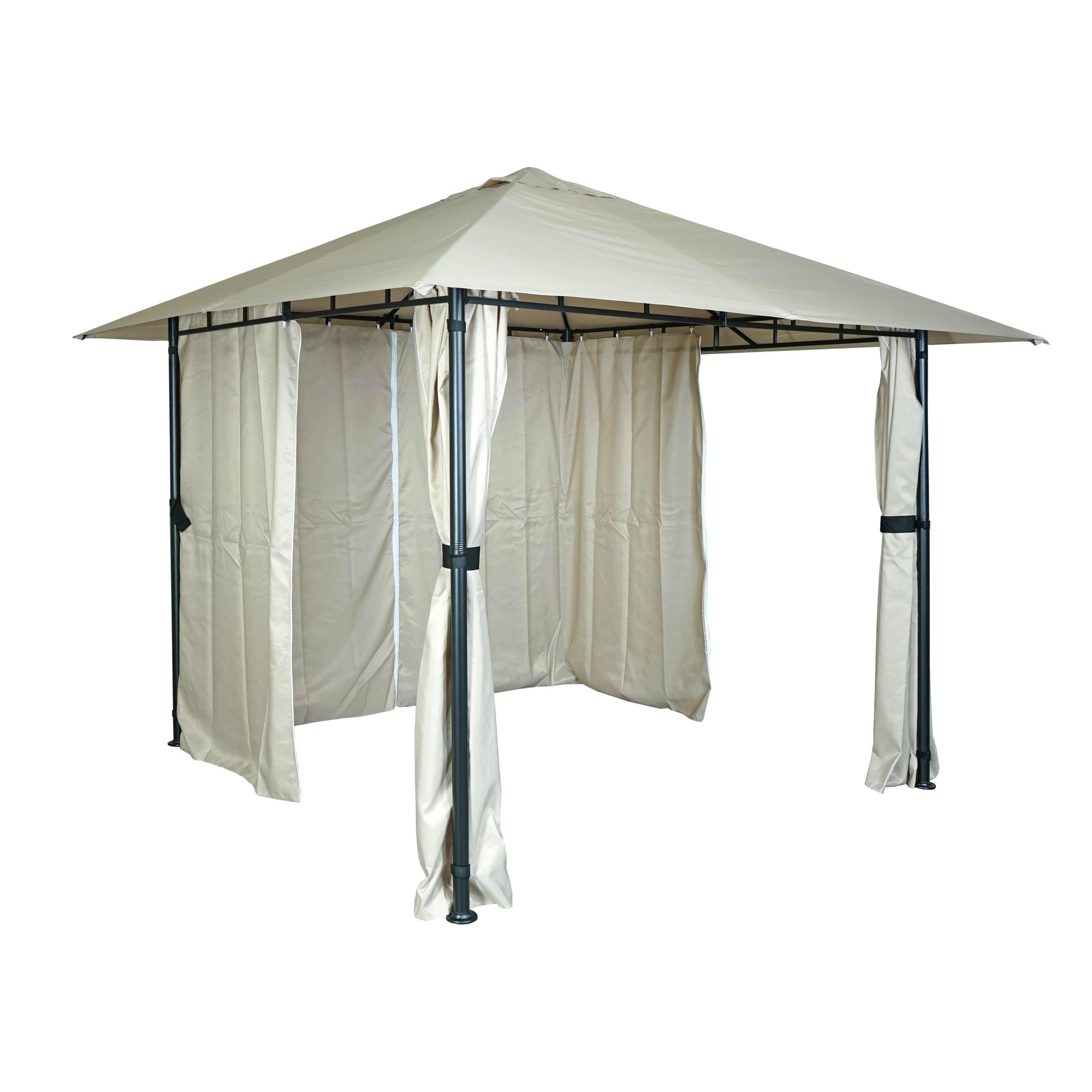 PERGOLA 255x300x300cm Seitenwand Creme-Beige - Creme, Metall (300/255/300cm) - BERLINLODGE