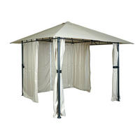 PERGOLA 255x300x300cm Seitenwand Creme-Beige - Creme, Metall (300/255/300cm) - BERLINLODGE