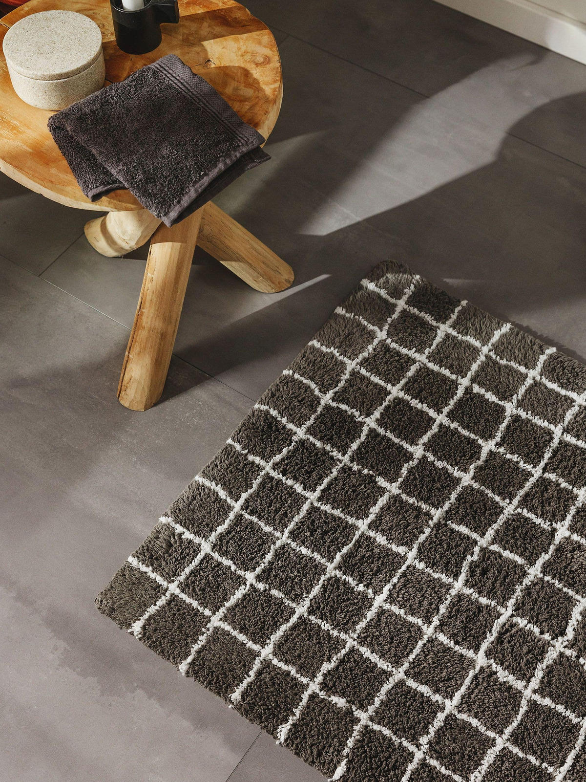 BADEMATTE Wavu Grau 70x120 cm - Grau, Textil (70/120cm) - benuta Nest