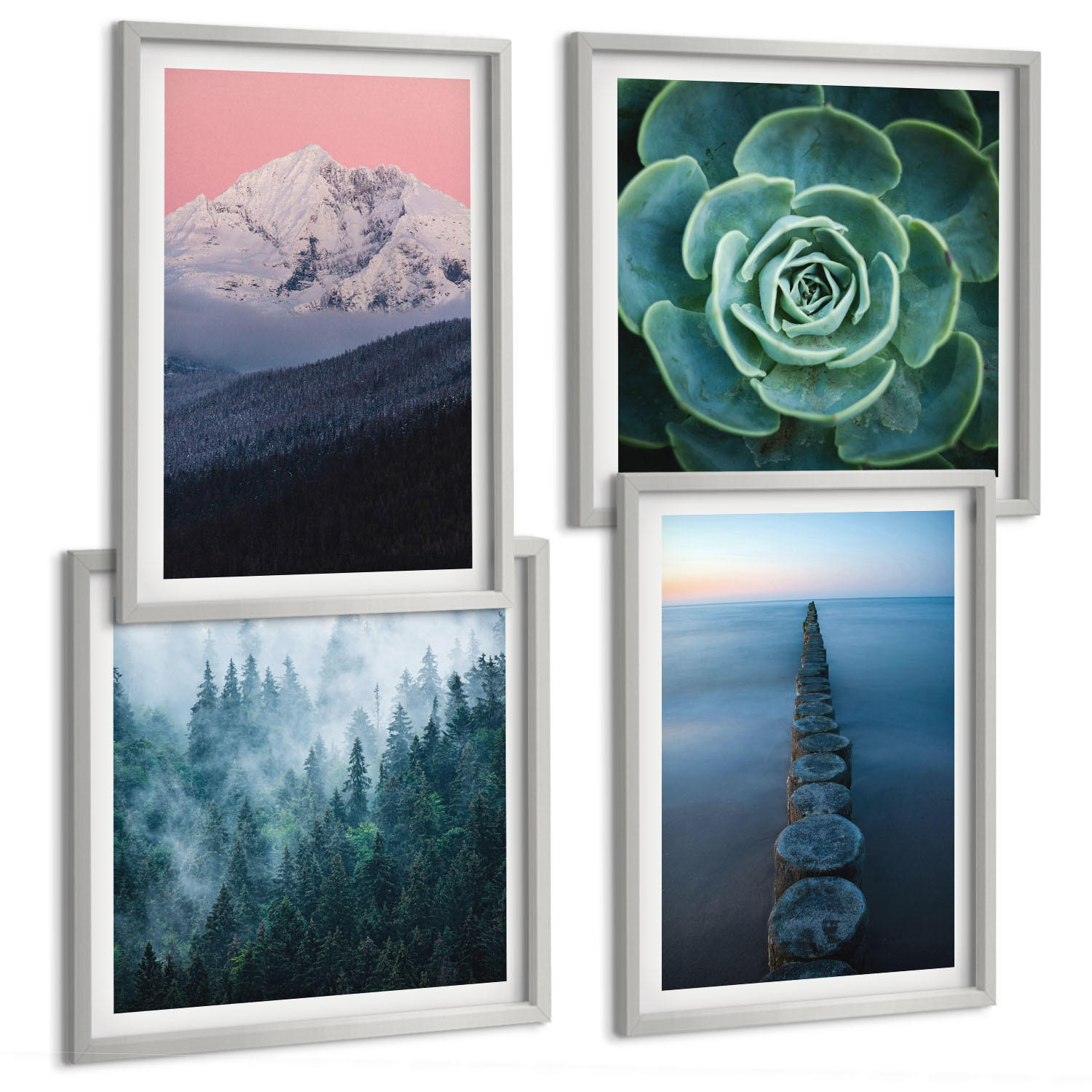 Tulup Bilder Silber 50x50 cm