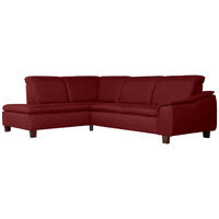 ECKSOFA mit Ottomane links Kaylil Flachgewebe rot - Rot, Kunststoff (187/247cm) - 58aufmkessel