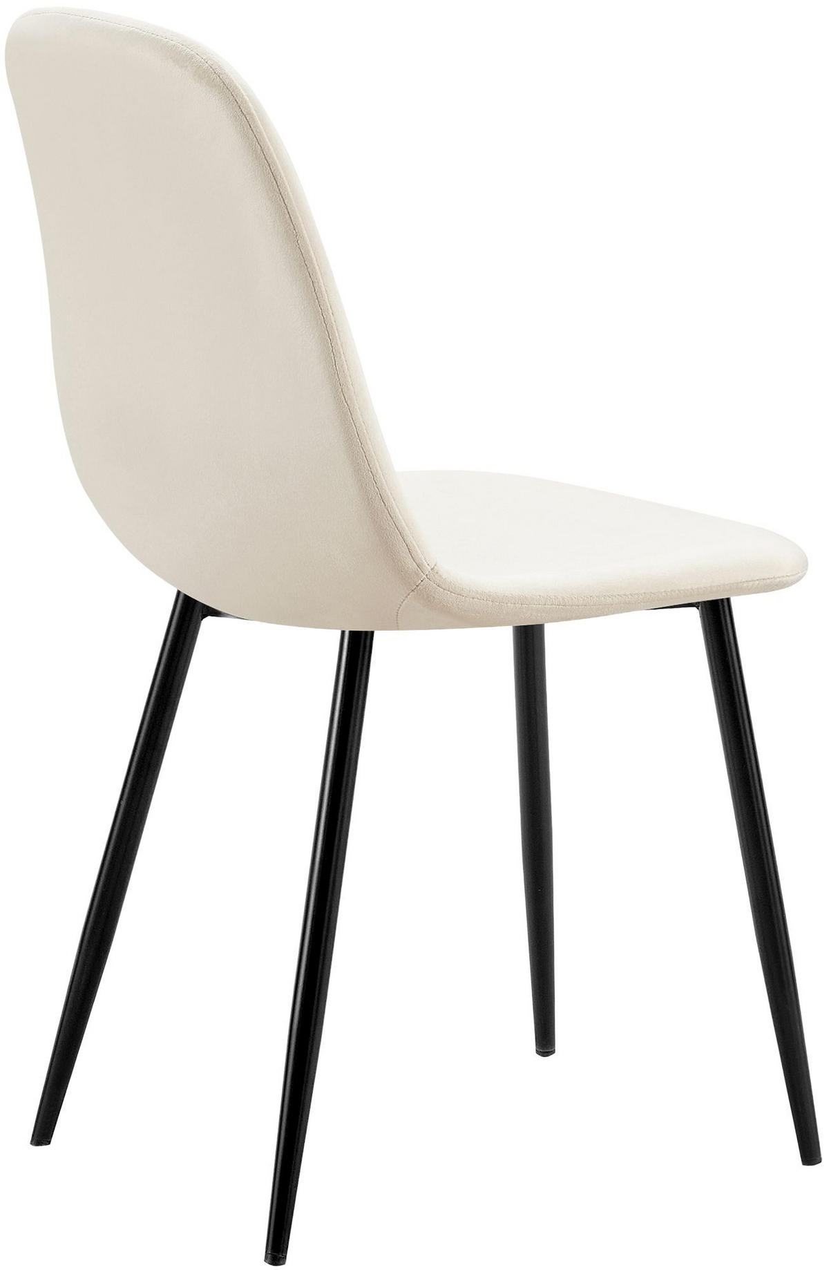 STUHL Metall cremeweiß - Schwarz/Weiß, Textil/Metall (45/88/54cm) - CLP