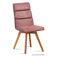 ESSZIMMERSTUHL (2er-Set) Dixie 47x92x60 Eiche geölt/Rosewood - Eichefarben/Dunkelrosa, Kunststoff (60/92/47cm) - 58aufmkessel