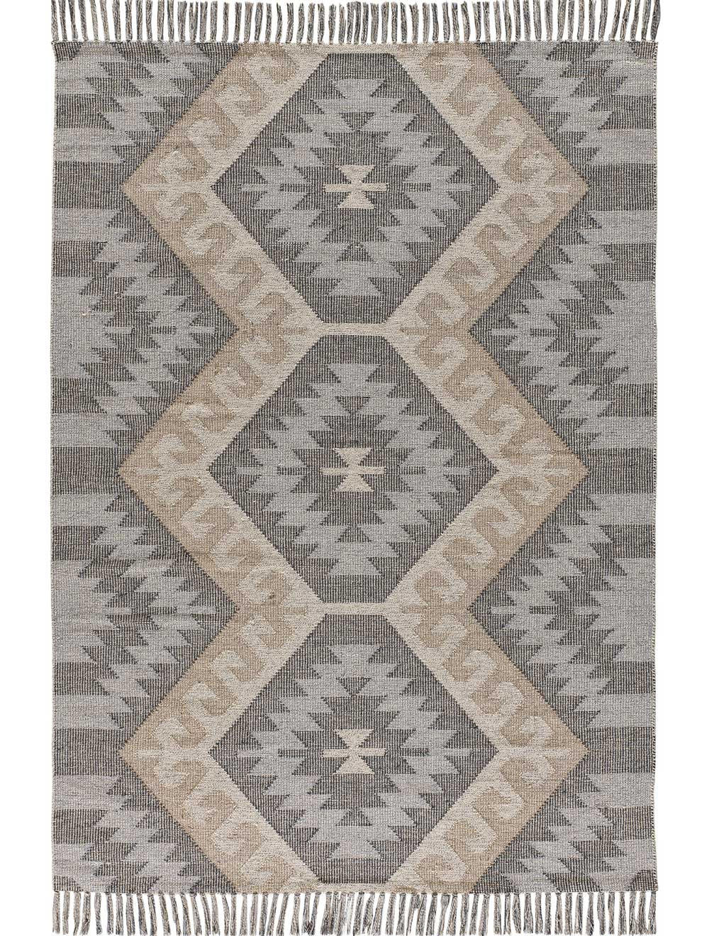 HANDWEBTEPPICH Grau Chandia 120/170 cm - Grau, Naturmaterialien (120/170cm) - Atticgo