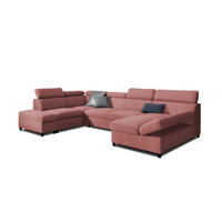 WOHNLANDSCHAFT Schlafsofa Anton - Rosa, Holzwerkstoff/Textil (342/96/205cm) - Fun Möbel