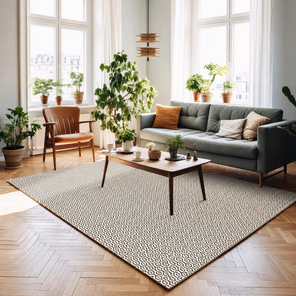 TEPPICH für Innen und Außen bruin - Braun, Textil (160/230cm) - AFK Living
