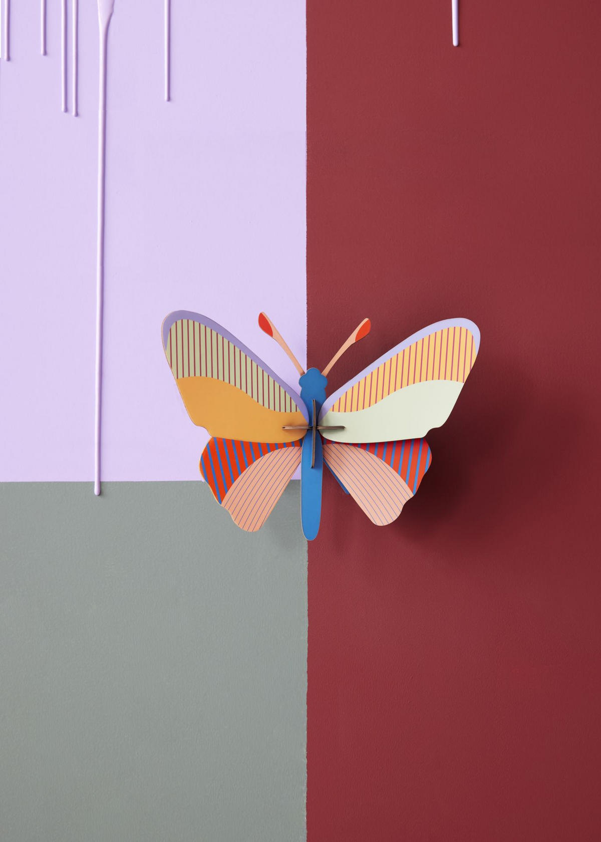 WANDDEKO Istic-Schmetterling 8.5/18 cm - Multicolor, Wellpappe (8.5/18/24cm) - Studio Roof