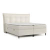 BOXBETT Las Palmas 200/200 cm Hellbeige im Alta Stoff - Sandfarben/Schwarz, Holz/Holzwerkstoff (200/200cm) - AltaBeds