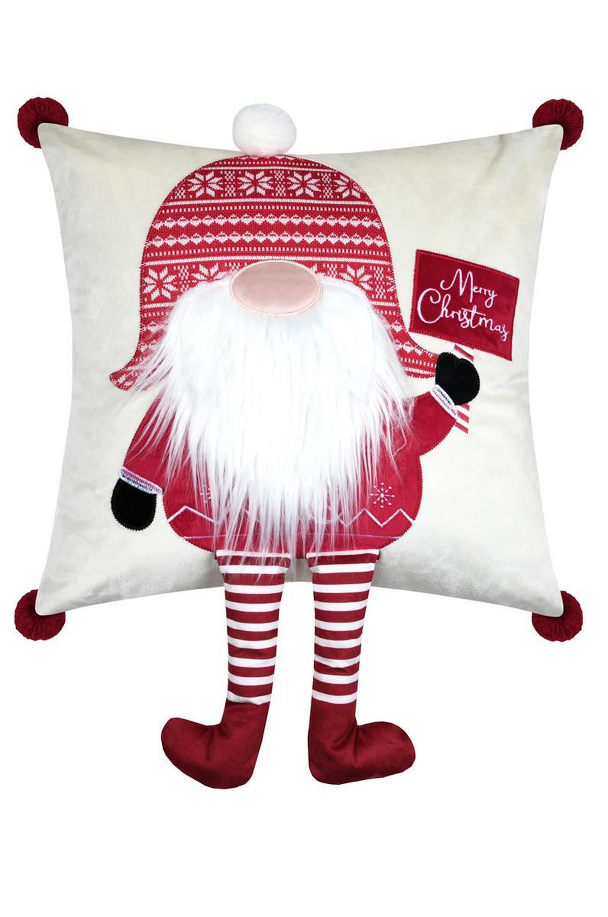 WEIHNACHTSKISSEN Klaus 45/45 cm - Multicolor, Textil (45/45cm)