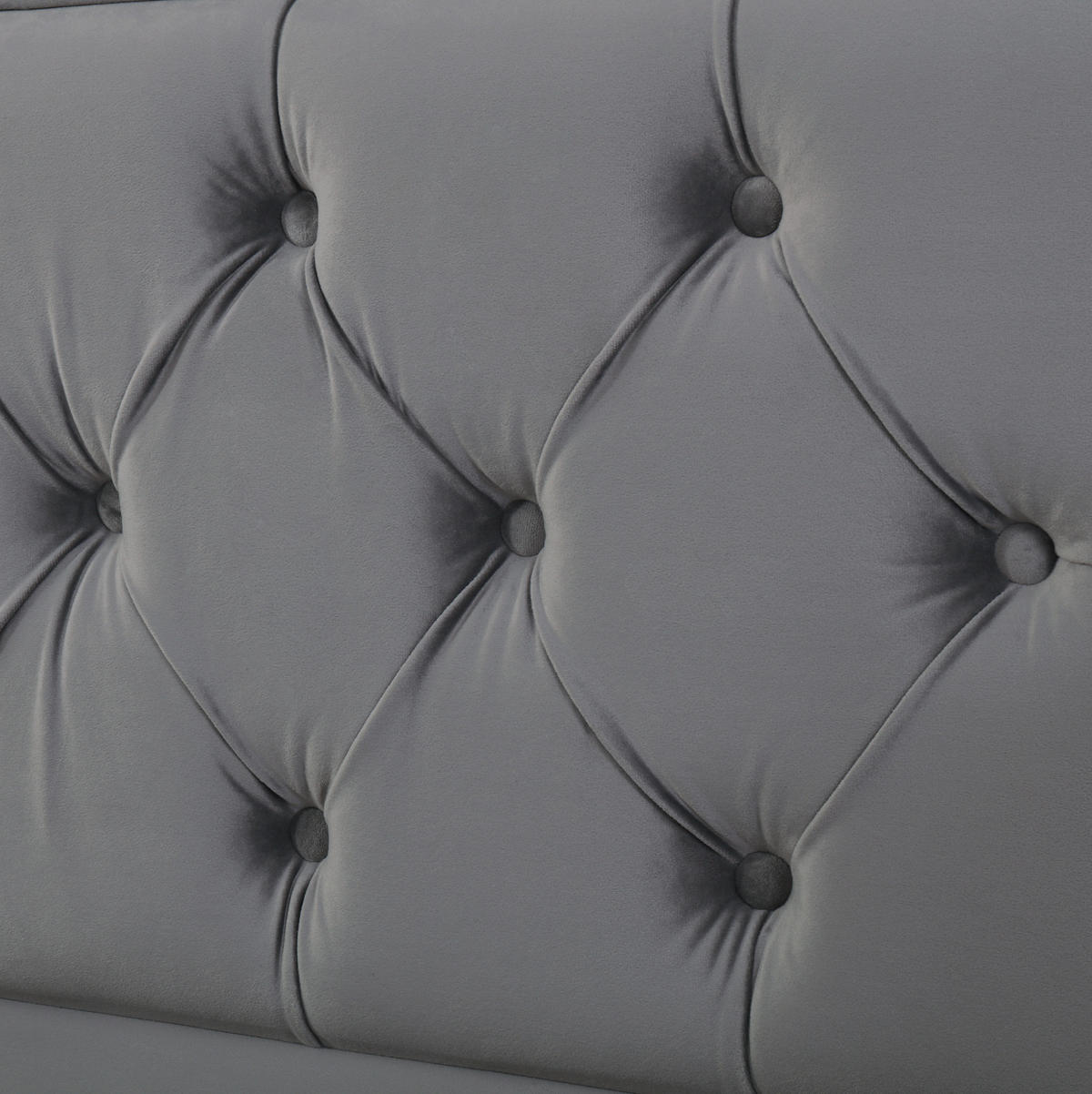 POLSTERBETT 140/200 cm Grau aus Samt und Stahl mit Stauraum - Grau, Metall (140/200cm) - OKMYHOME