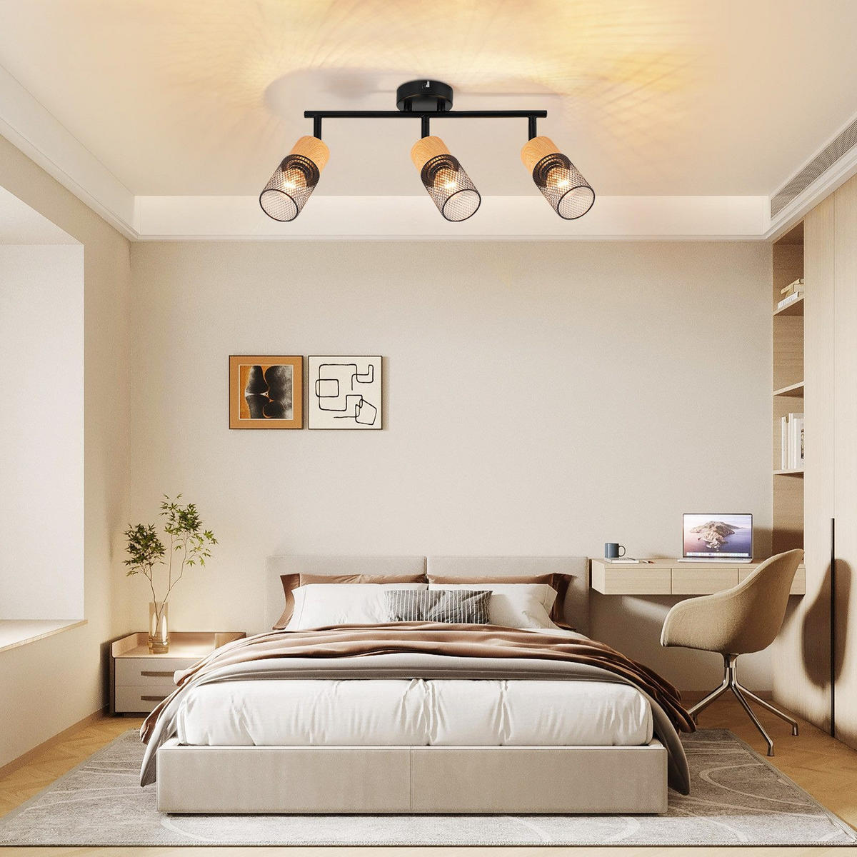 STRAHLER Wilhelmshaven 3-flammig 38.3/9/23 cm - Schwarz, Metall (38.3/9/23cm) - Nettlife