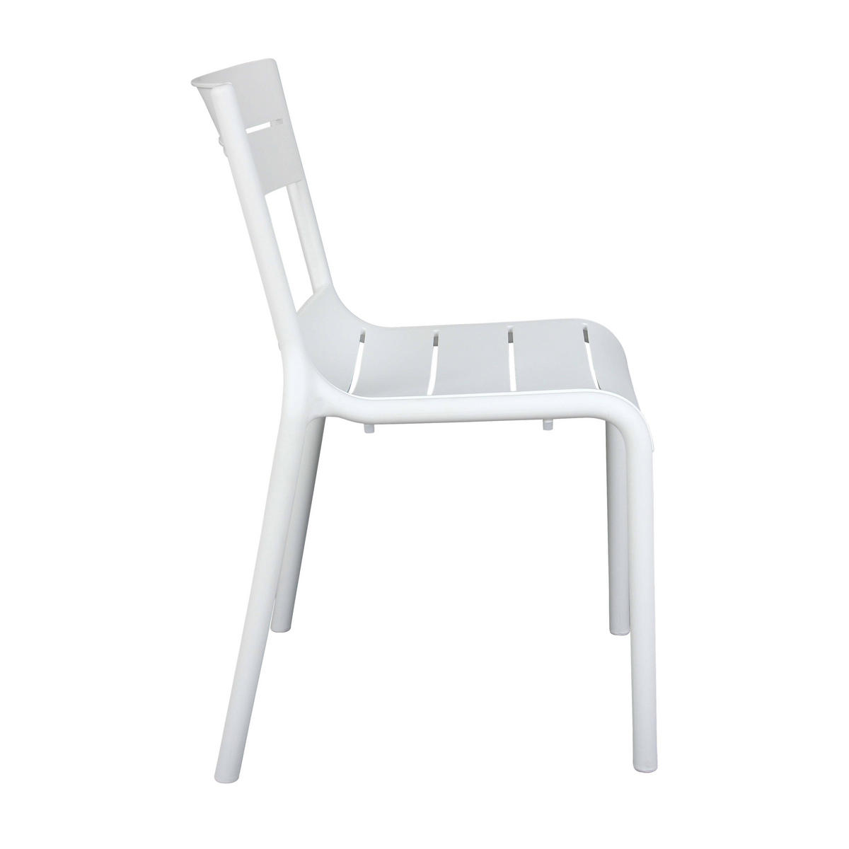 GARTENSTUHL 4-tlg., Weiß - Weiß, Kunststoff (54/50cm) - Oviala