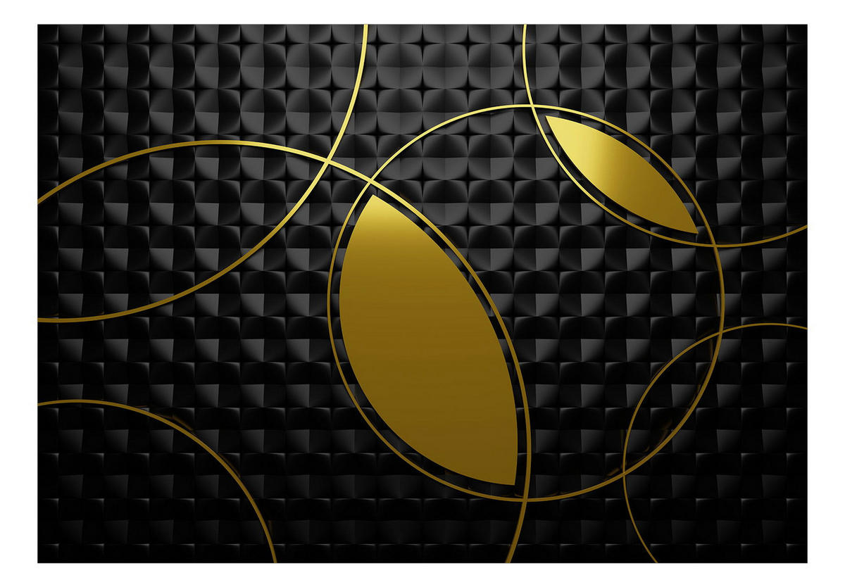 SELBSTKLEBENDE FOTOTAPETE 196/140 cm - Goldfarben/Schwarz, Kunststoff/Textil (196/1cm) - KUNSTLOFT