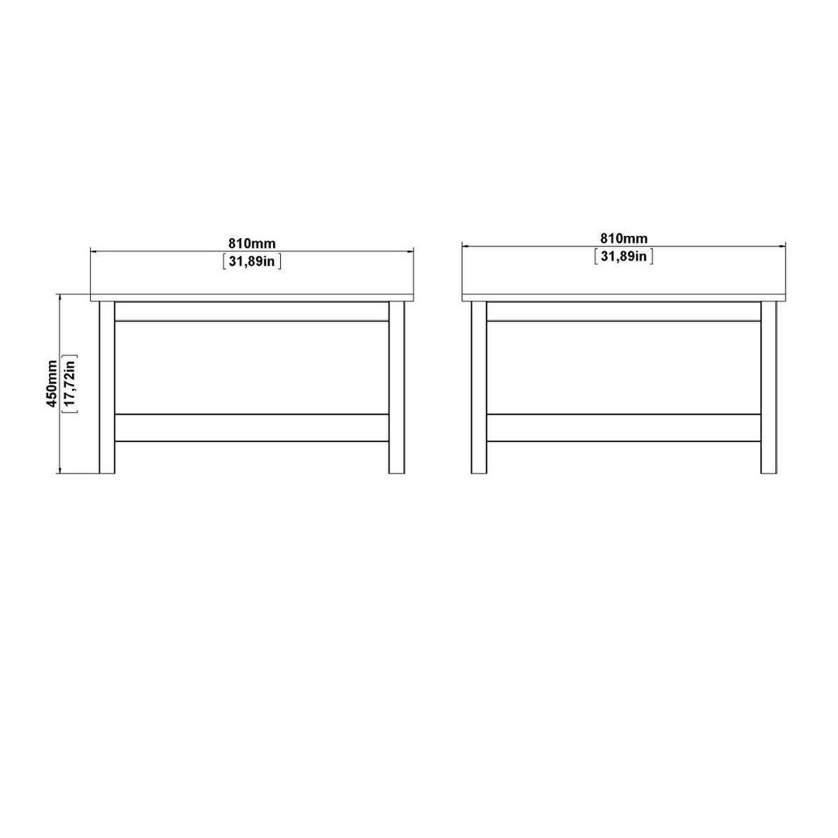 COUCHTISCH, Madrid, Weiß, Spanplatte foliert, 81 x 81 x 45 cm - Weiß, Holzwerkstoff (81/81/45cm) - ebuy24