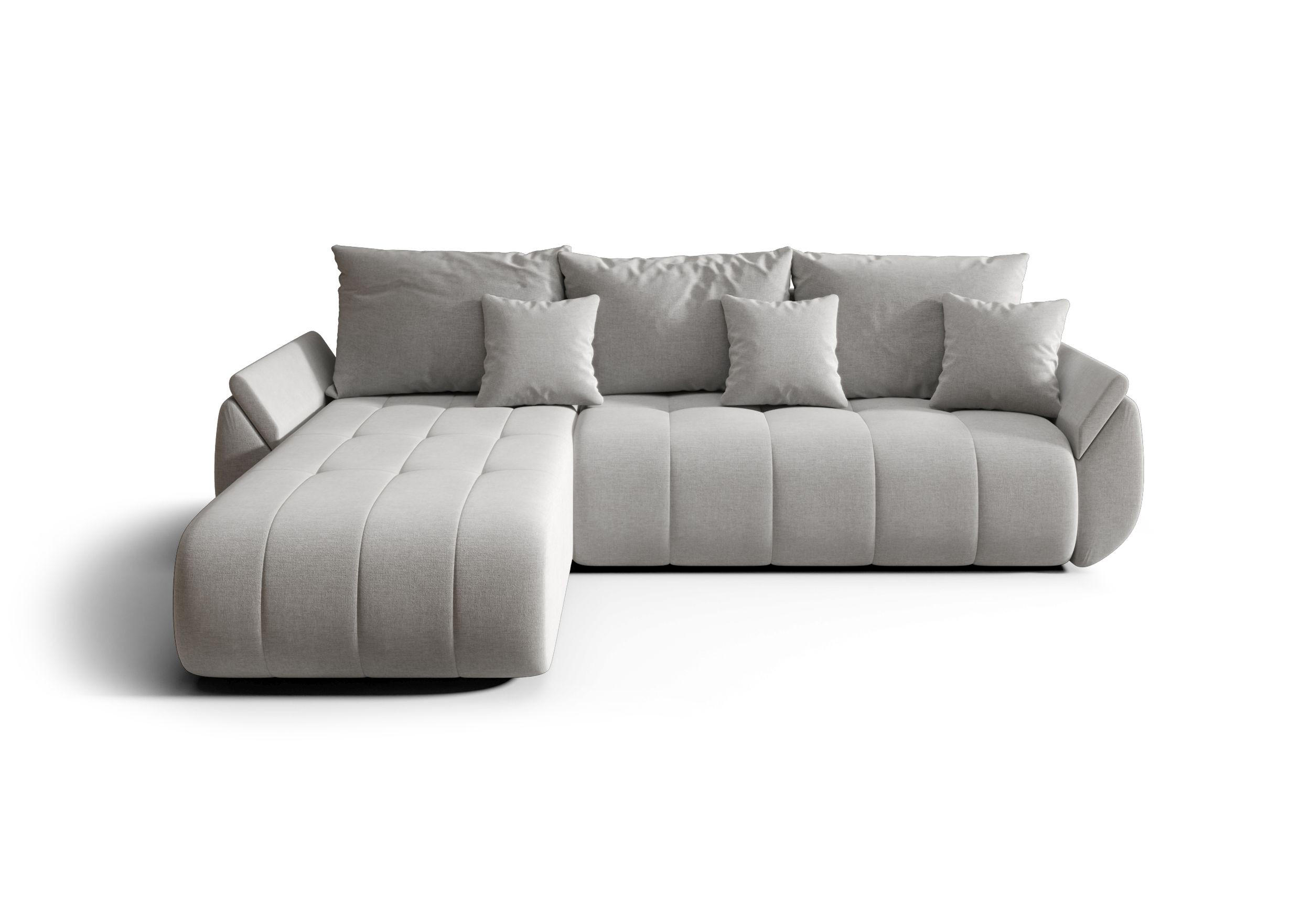 ECKSOFA mit Schlaffunktion TOKYO L Wind 11 - Beige/Hellgrau, Textil (280/185cm) - Bedante